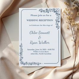 Rustikale, einfarbige Hochzeitsempfehlung Einladung