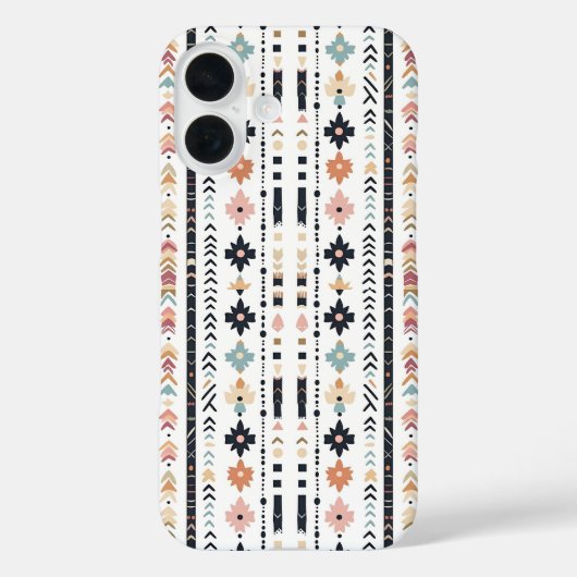 Rustikale einheimische ethnische Mudcloth-Ästhetik Case-Mate iPhone Hülle (Rückseite)