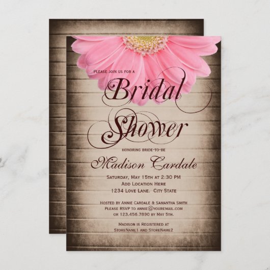 Rustikale Einladung (Vorne/Hinten)