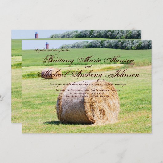 Rustikale Einladung (Vorne/Hinten)