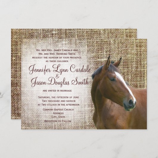 Rustikale Einladung (Vorne/Hinten)