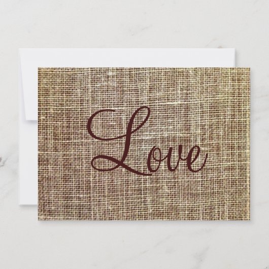 Rustikale Einladung (Rückseite)