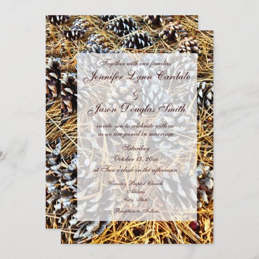 Rustikale Einladung (Vorne/Hinten)