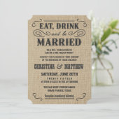 Rustikale Einladung (Stehend Vorderseite)