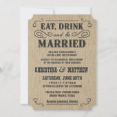 Rustikale Einladung (Vorderseite)