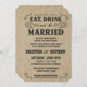 Rustikale Einladung (Vorne/Hinten)