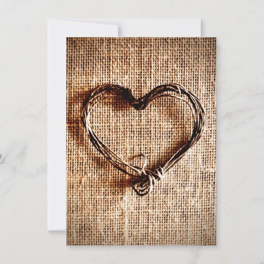 Rustikale Einladung (Rückseite)