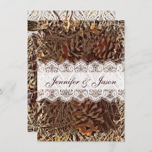 Rustikale Einladung (Vorne/Hinten)