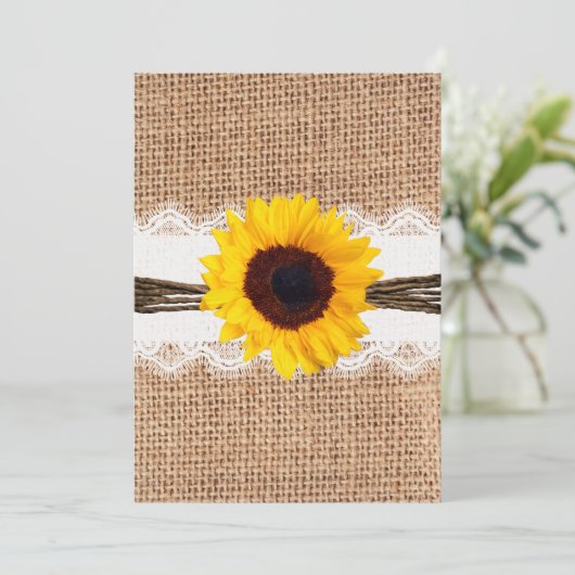 Rustikale Einladung (Stehend Vorderseite)