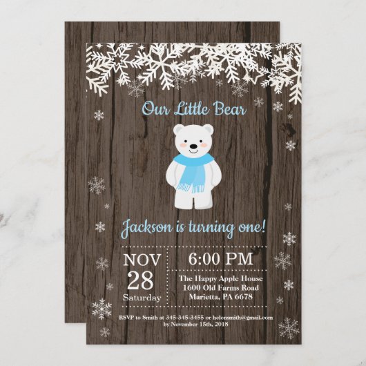 Rustikale Einladung (Vorne/Hinten)