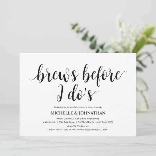 Rustikale Einladung (Stehend Vorderseite)