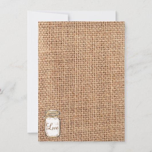 Rustikale Einladung (Rückseite)