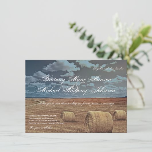 Rustikale Einladung (Stehend Vorderseite)