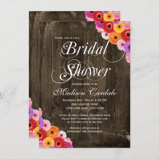 Rustikale Einladung (Vorne/Hinten)