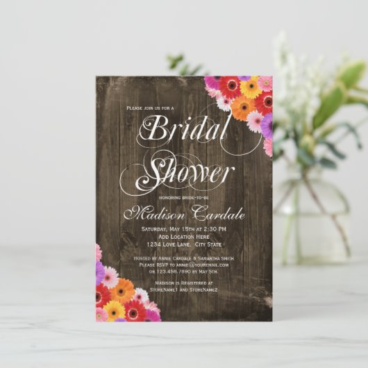 Rustikale Einladung (Stehend Vorderseite)