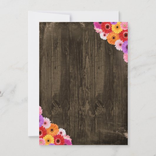 Rustikale Einladung (Rückseite)