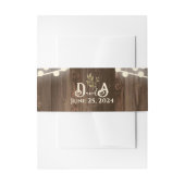 Rustikale Einladung Bauchband Einladungsbanderole (Vorderseite Beispiel)