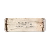 Rustikale Einladung der weißen Birke und Hummingbi (Vorne)