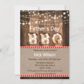 Rustikale Einladung GRILLEN der Vatertag (Vorderseite)