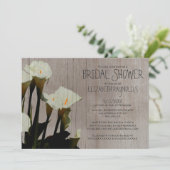 Rustikale Einladung von Calla Lily Bridal (Stehend Vorderseite)
