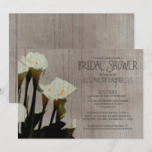 Rustikale Einladung von Calla Lily Bridal (Vorne/Hinten)