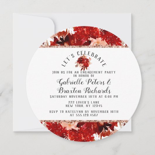 Rustikale Einladung zu einer engagierten Partei (Vorderseite)