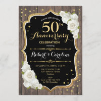 Rustikale Einladung zum 50-jährigen Jubiläum - Gol