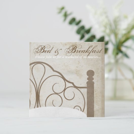 Rustikale Einladung zum Bed and Breakfast Antique (Stehend Vorderseite)