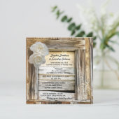 Rustikale Einladung zum Hochzeitsfeiern (Stehend Vorderseite)