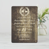 Rustikale Einladung zum Hochzeitsfeiern (Stehend Vorderseite)