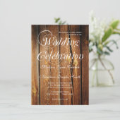 Rustikale Einladung zum Hochzeitsfeiern mit Stallh (Stehend Vorderseite)