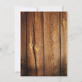 Rustikale Einladung zum Hochzeitsfeiern mit Stallh (Rückseite)