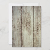 Rustikale Einladung zum Hochzeitsfeiern mit Stallh (Rückseite)