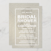 Rustikale Einladung zur Elfenbeindusche (Vorne/Hinten)