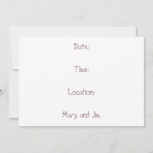 Rustikale Einladung zur Hochzeit: Hitze: Pferde (Rückseite)