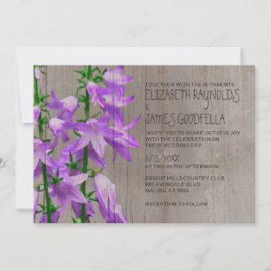 Rustikale Einladung zur Hochzeit in Campanula