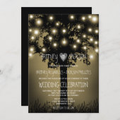 Rustikale Einladung zur Hochzeit von Eichenbäumen (Vorne/Hinten)