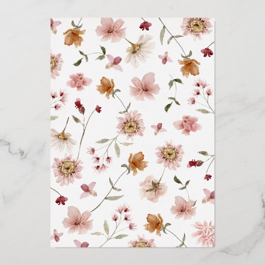 Rustikale Einladung zur Hochzeitsfeier (Rückseite)