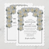 Rustikale Einladungen für die Hochzeit von weißen