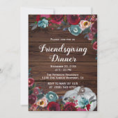 Rustikale Einladungen für die Marine Burgund (Vorderseite)