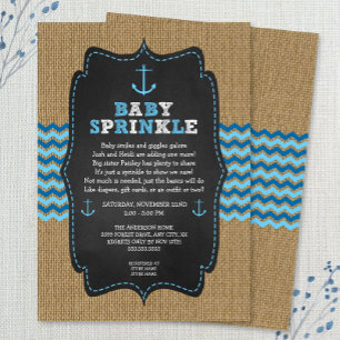 Rustikale Einladungen für ein Baby-Sprinkle