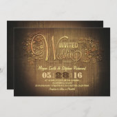 rustikale Einladungen für Hochzeiten auf dem Land, (Vorne/Hinten)