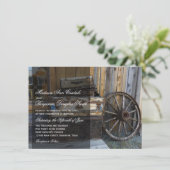 Rustikale Einladungen für Landwagen (Stehend Vorderseite)