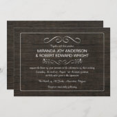 Rustikale Einladungen für Vintage Hochzeiten (Vorne/Hinten)