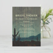 Rustikale Einladungen zum Bridal-Duschbad (Stehend Vorderseite)