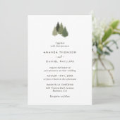 Rustikale Einladungen zum Hochzeitsfeiern im Grünw (Stehend Vorderseite)