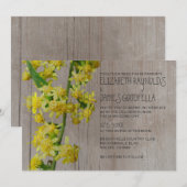 Rustikale Einladungen zur Hochzeit von Solidago (Vorne/Hinten)