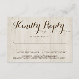 Rustikale Einladungskarte