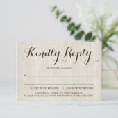 Rustikale Einladungskarte (Stehend Vorderseite)