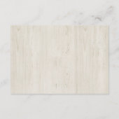 Rustikale Einladungskarte (Rückseite)